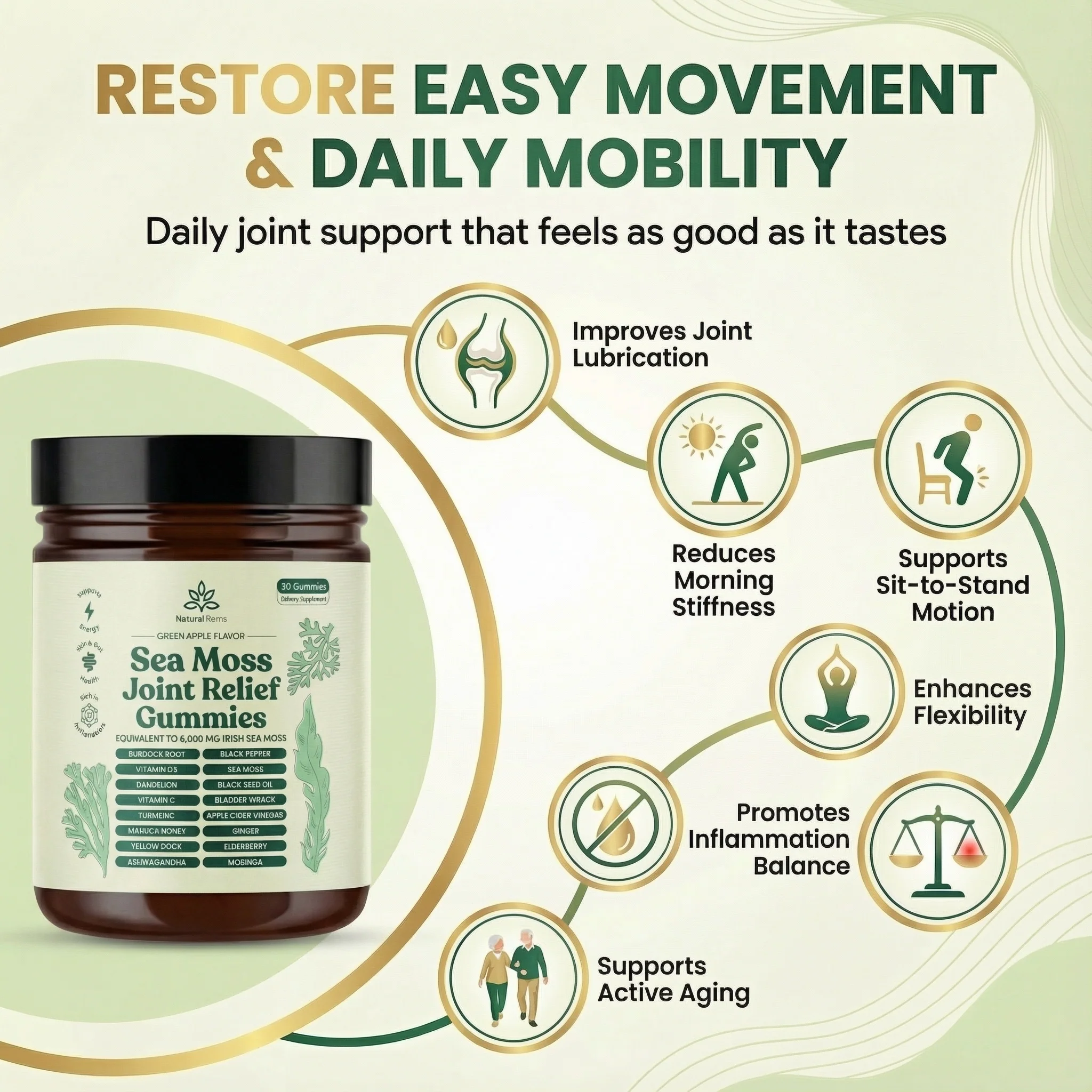 New Years Sale - Sea Moss 16-In-1 Gummies For Joint Comfort & Mobility - Image 4