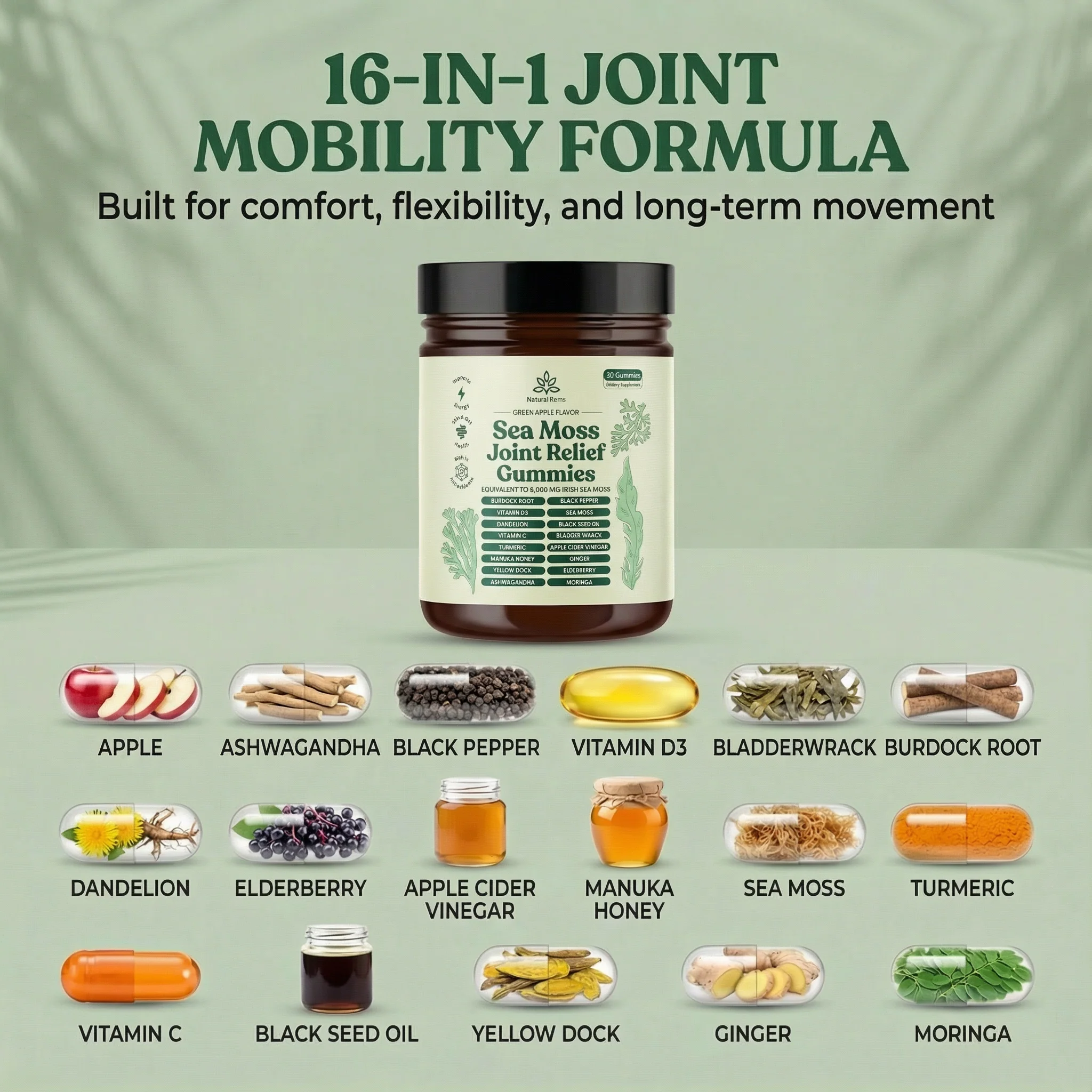 New Years Sale - Sea Moss 16-In-1 Gummies For Joint Comfort & Mobility - Image 5