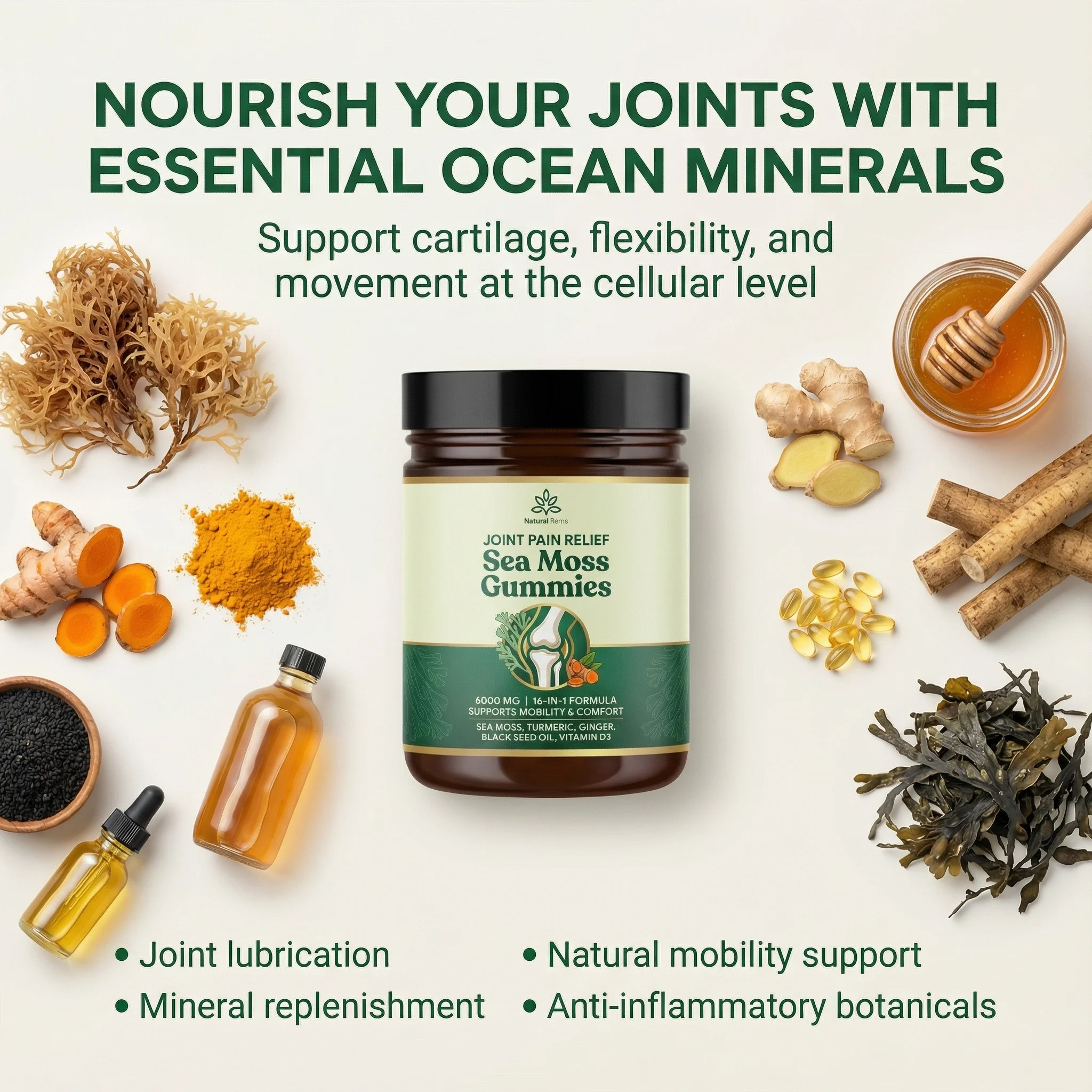 Sea Moss 16-In-1 Gummies - For Joint Comfort & Mobility - Image 4